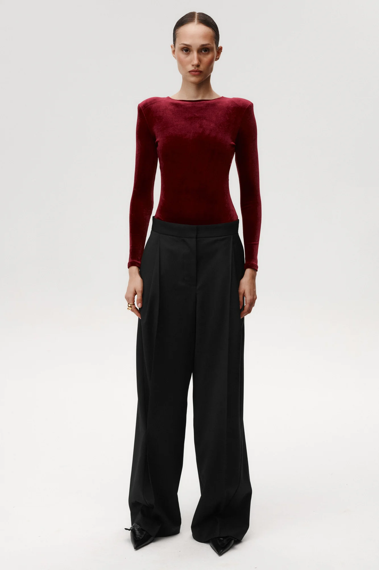 Maneater Bodysuit Burgundy - Image 4