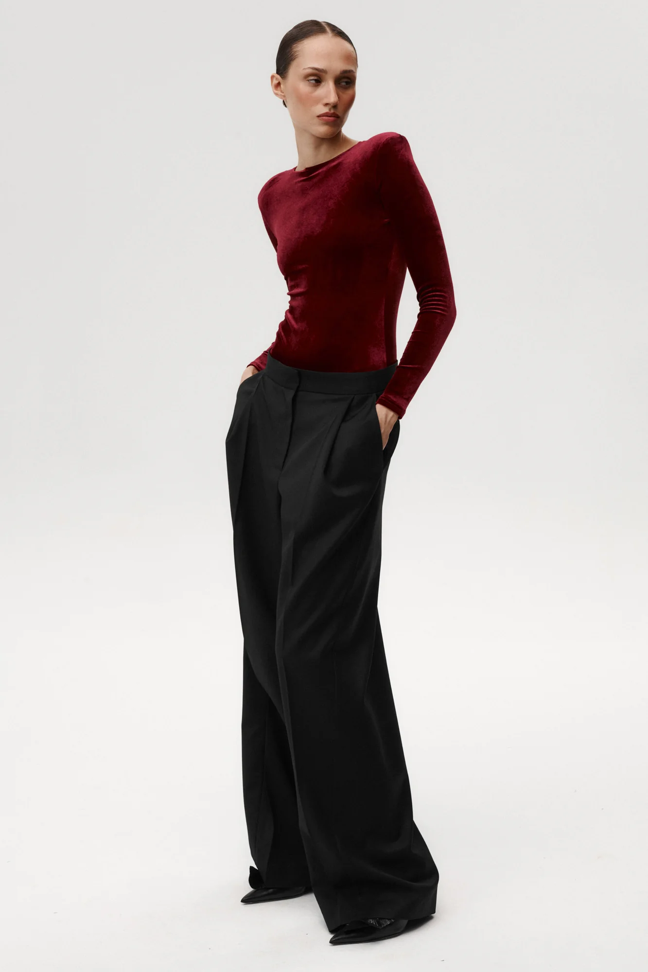 Maneater Bodysuit Burgundy - Image 5