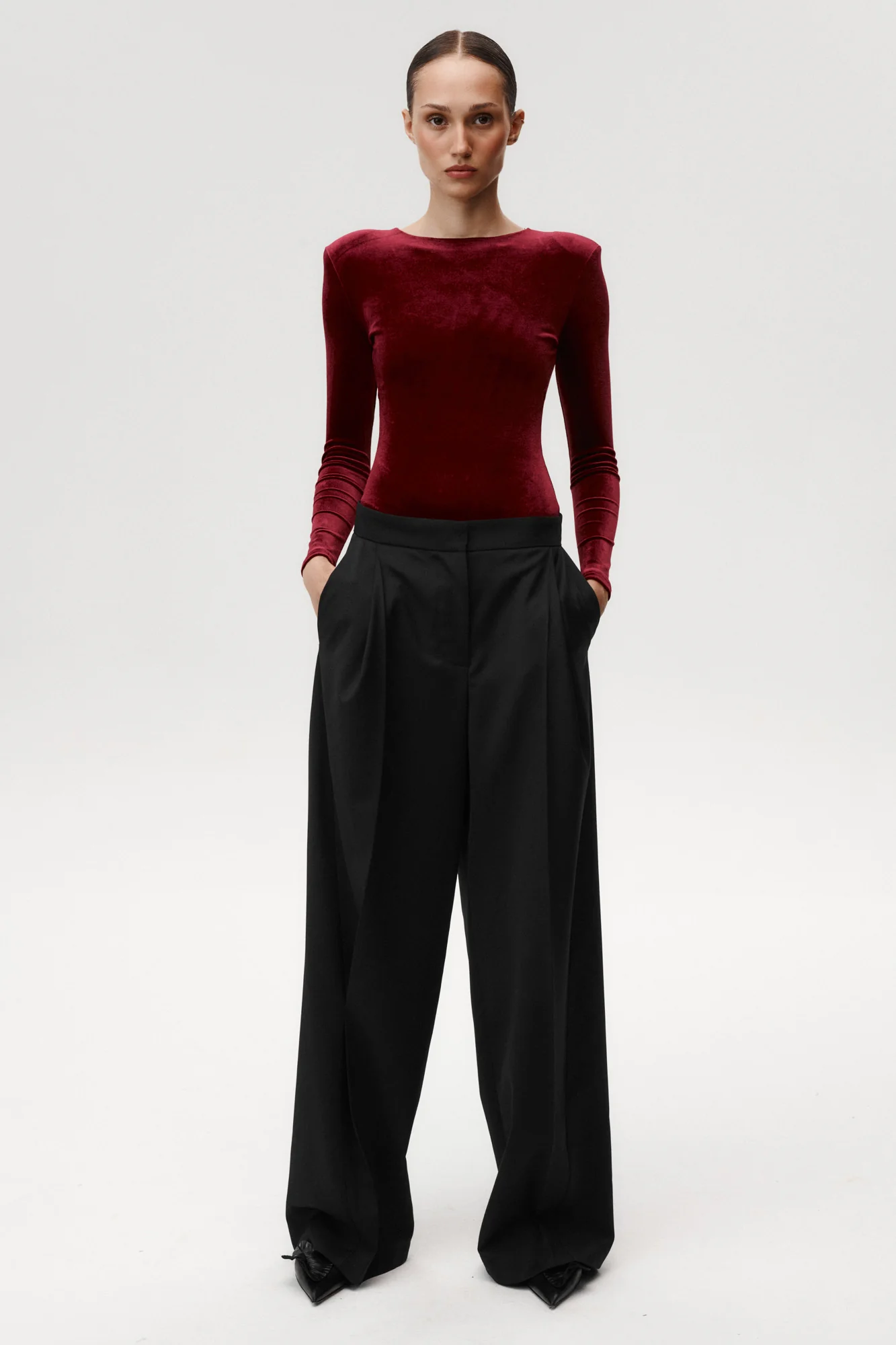 Maneater Bodysuit Burgundy - Image 7
